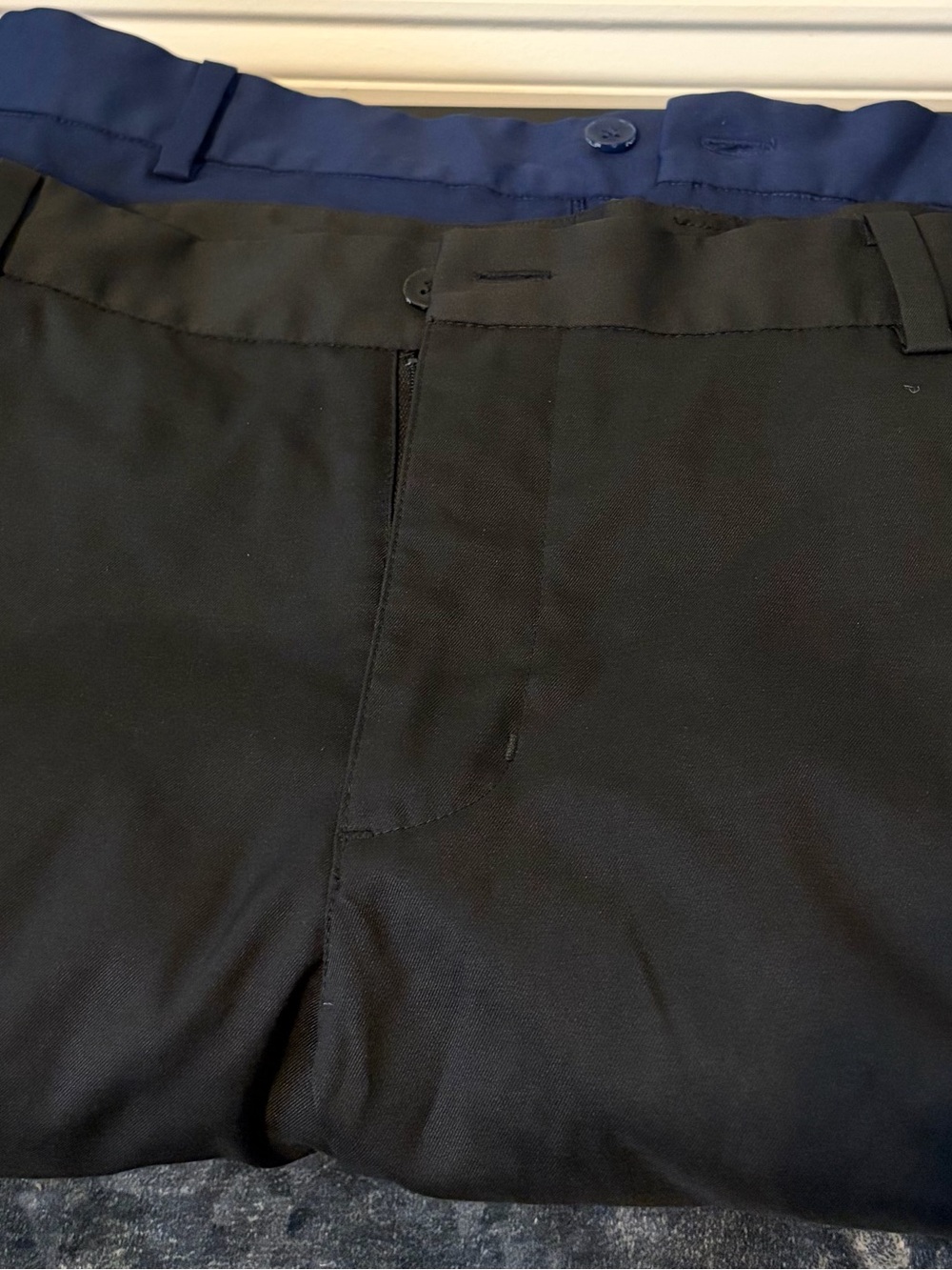 Nike Men's Black Dress Shorts with Navy Waistband